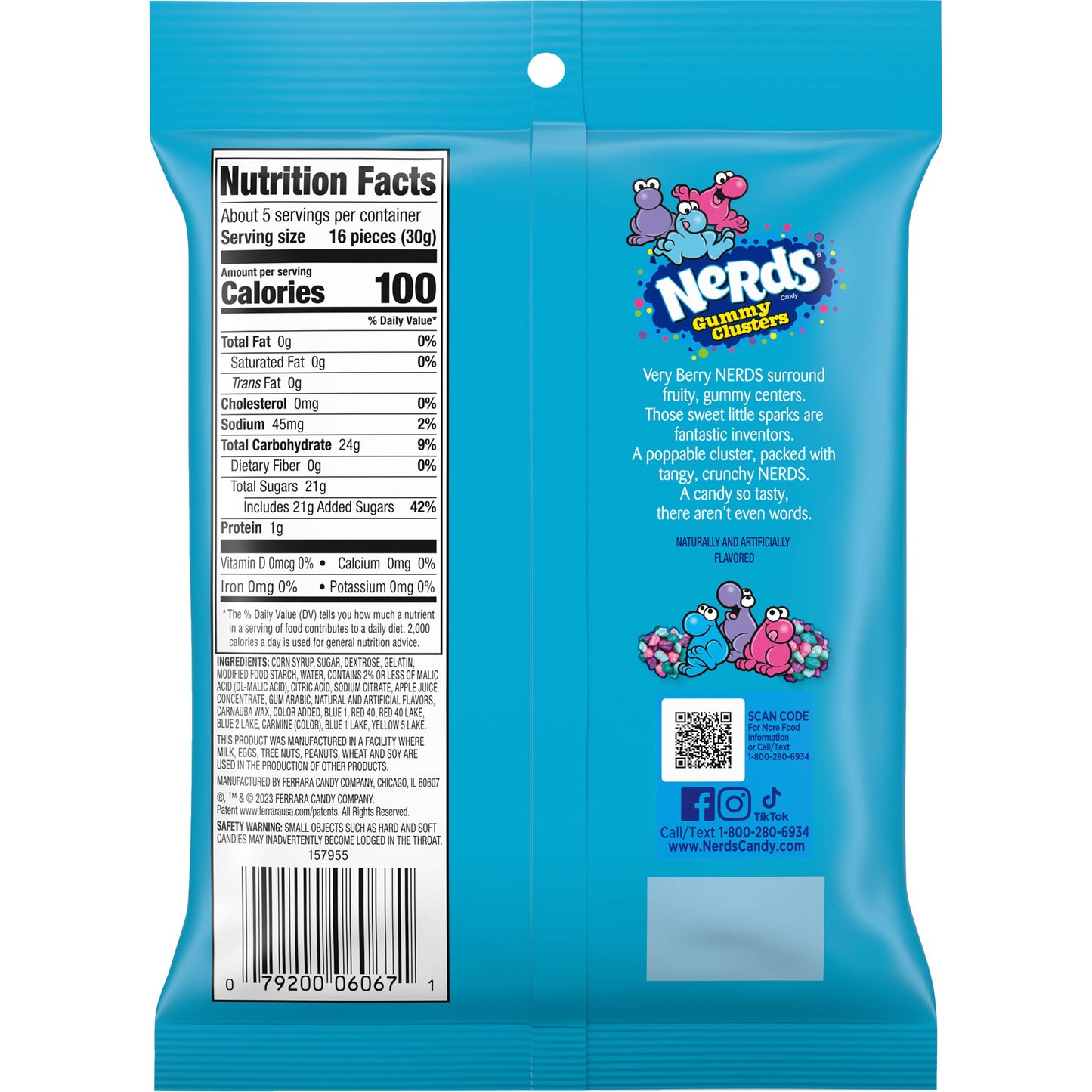 Nerds Gummy Clusters Very Berry 5oz Bag