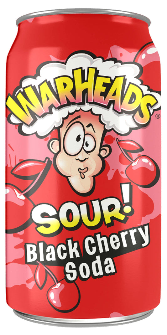 Warheads Sour! Soda - Black Cherry, 12oz Can